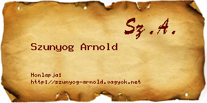 Szunyog Arnold névjegykártya